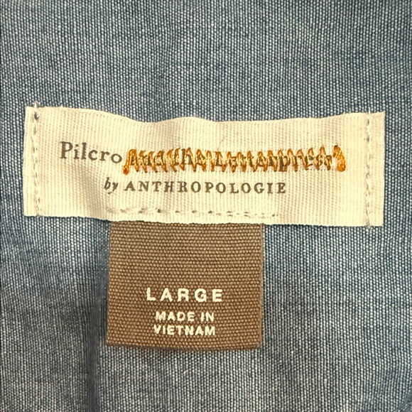 Pilcro by Anthropologie Casual Blue Button Down Shirt - Picture 2 of 14